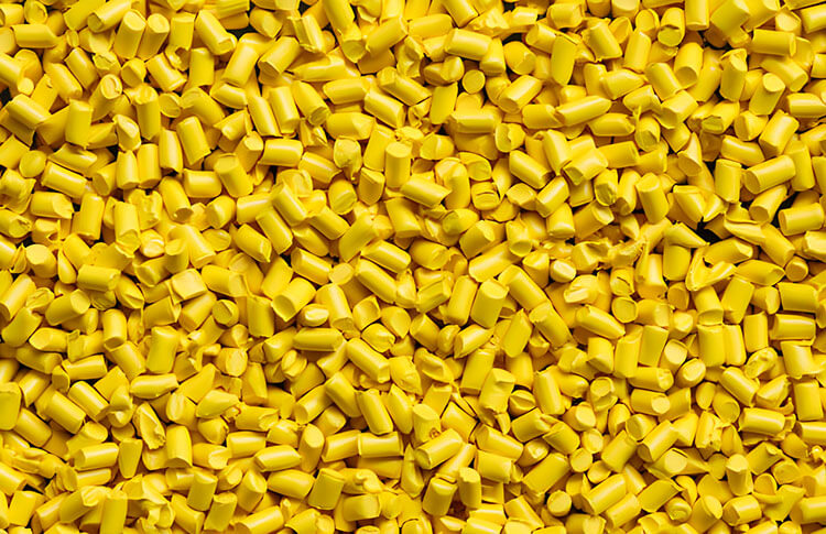 黃色顏料母粒實拍圖