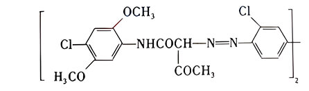 雙偶氮顏料黃83分子結構圖