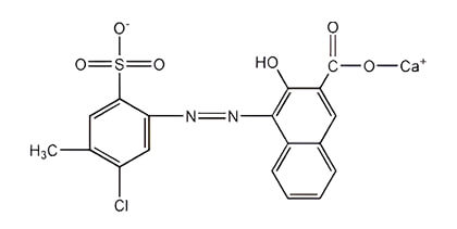 顏料紅48:2分子結構圖