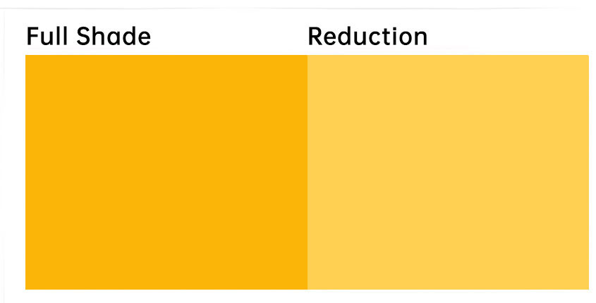 顏料黃183原色和沖淡色示意圖