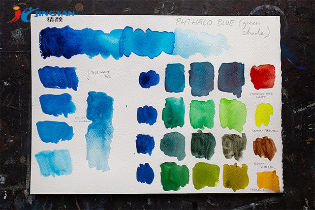 酞菁藍調色示意圖