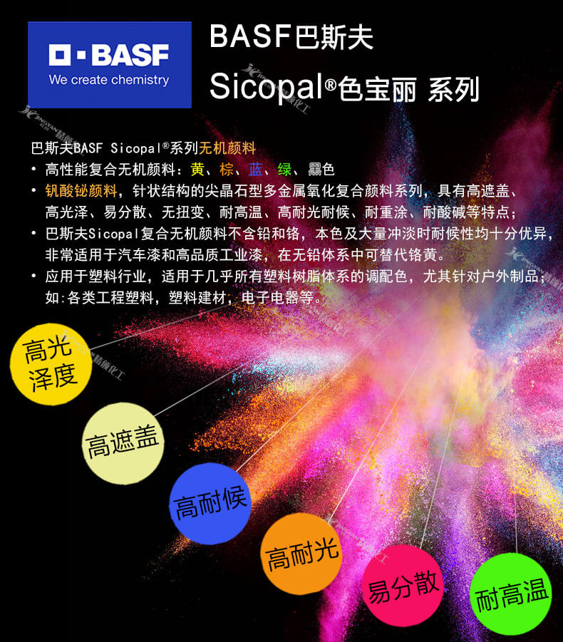 巴斯夫色麗寶高性能復合無機顏料優(yōu)勢